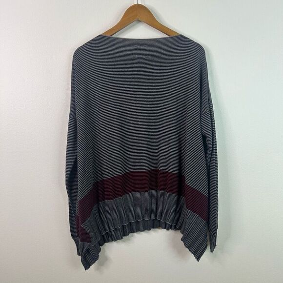 Planet by Lauren G Multicolor Striped Rib Pima Cotton Sweater Women’s One size - Picture 7 of 10